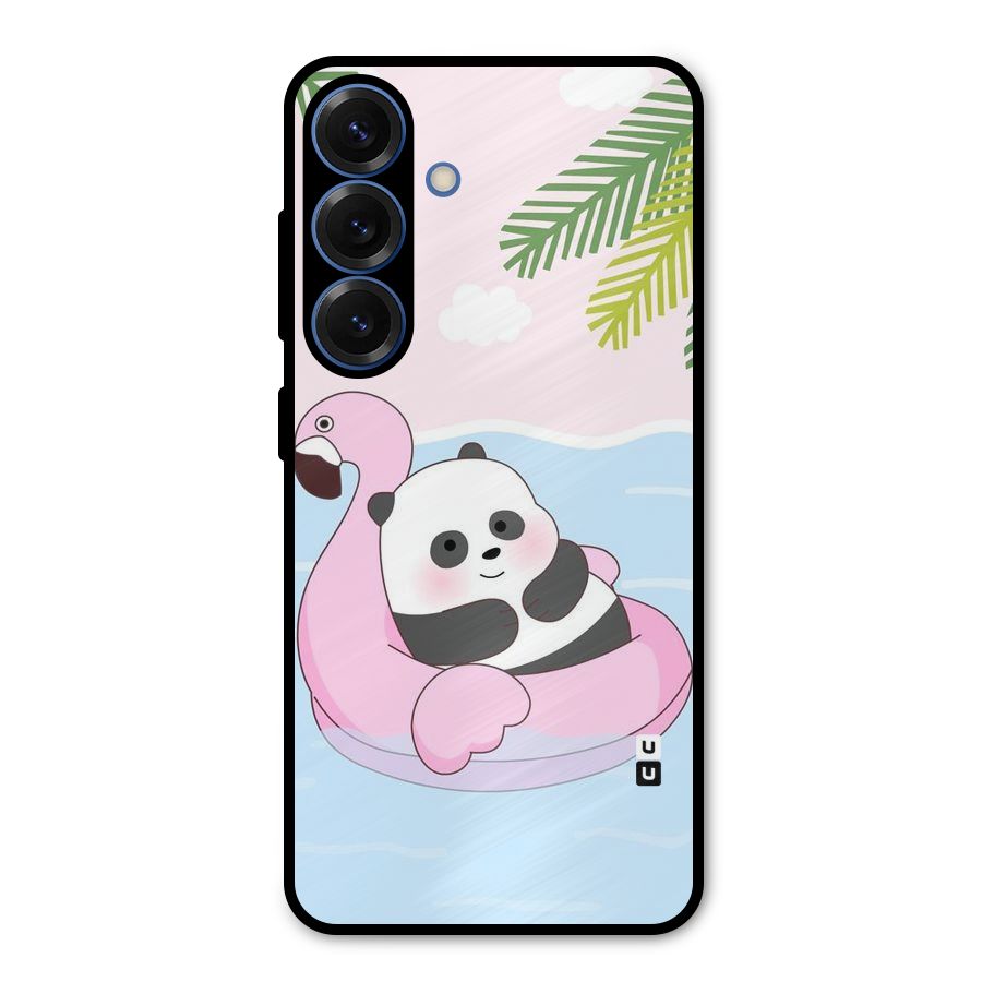 Panda Swim Metal Back Case for Galaxy S25