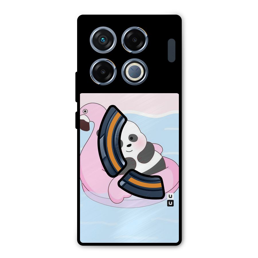 Panda Swim Metal Back Case for Infinix GT 20 Pro
