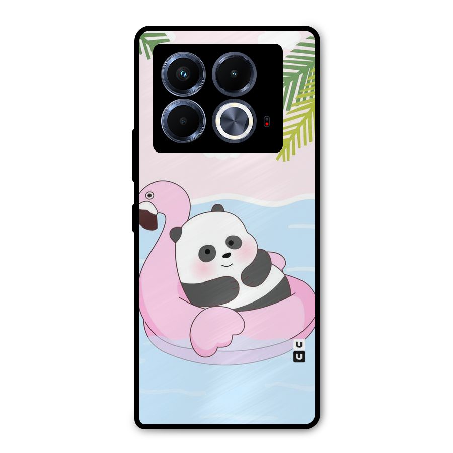 Panda Swim Metal Back Case for Infinix Note 40 5G