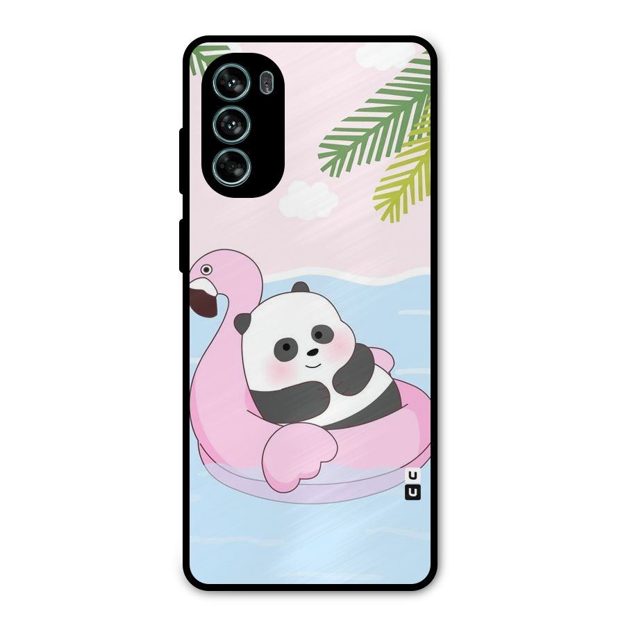 Panda Swim Metal Back Case for Moto G62
