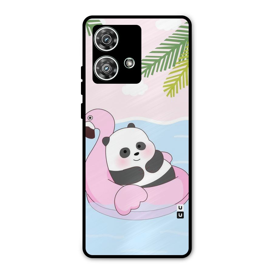 Panda Swim Metal Back Case for Motorola Edge 40 Neo