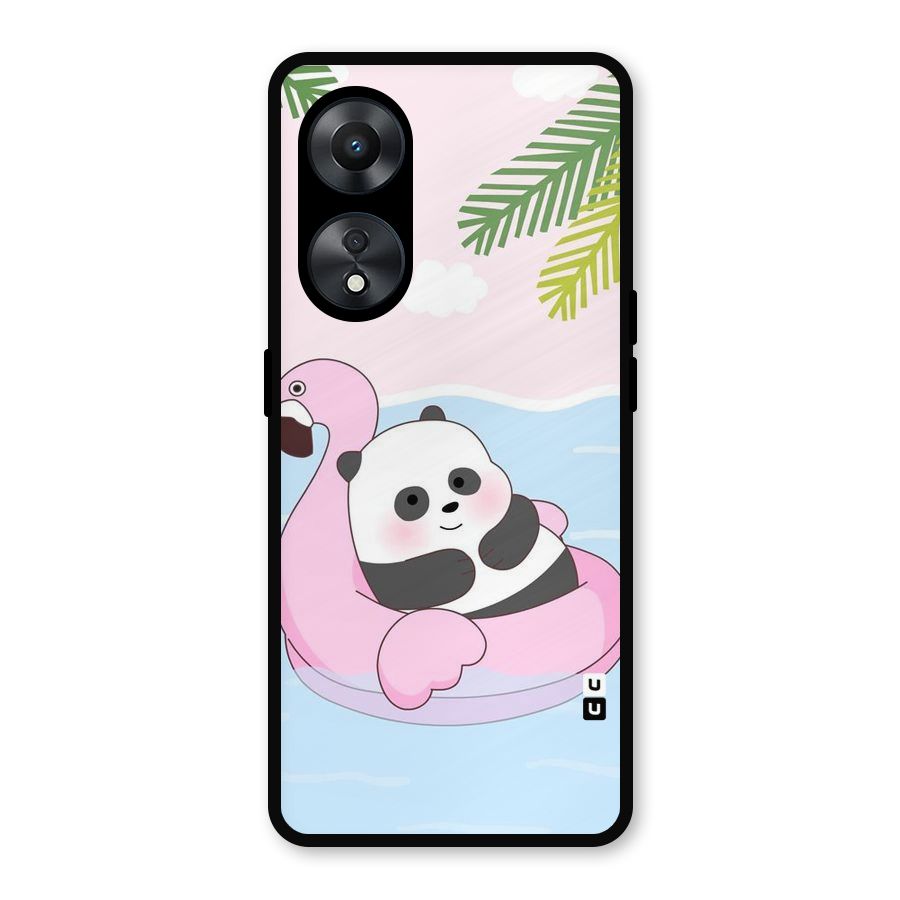 Panda Swim Metal Back Case for Oppo A78