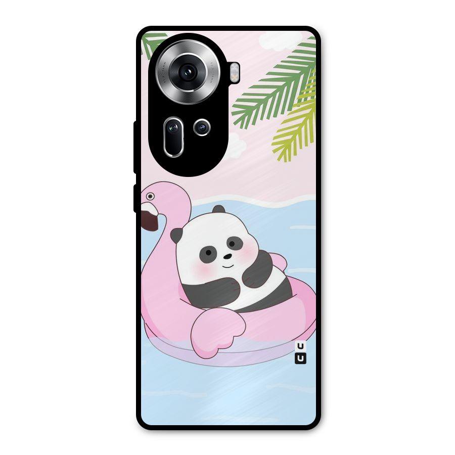 Panda Swim Metal Back Case for Oppo Reno11 5G