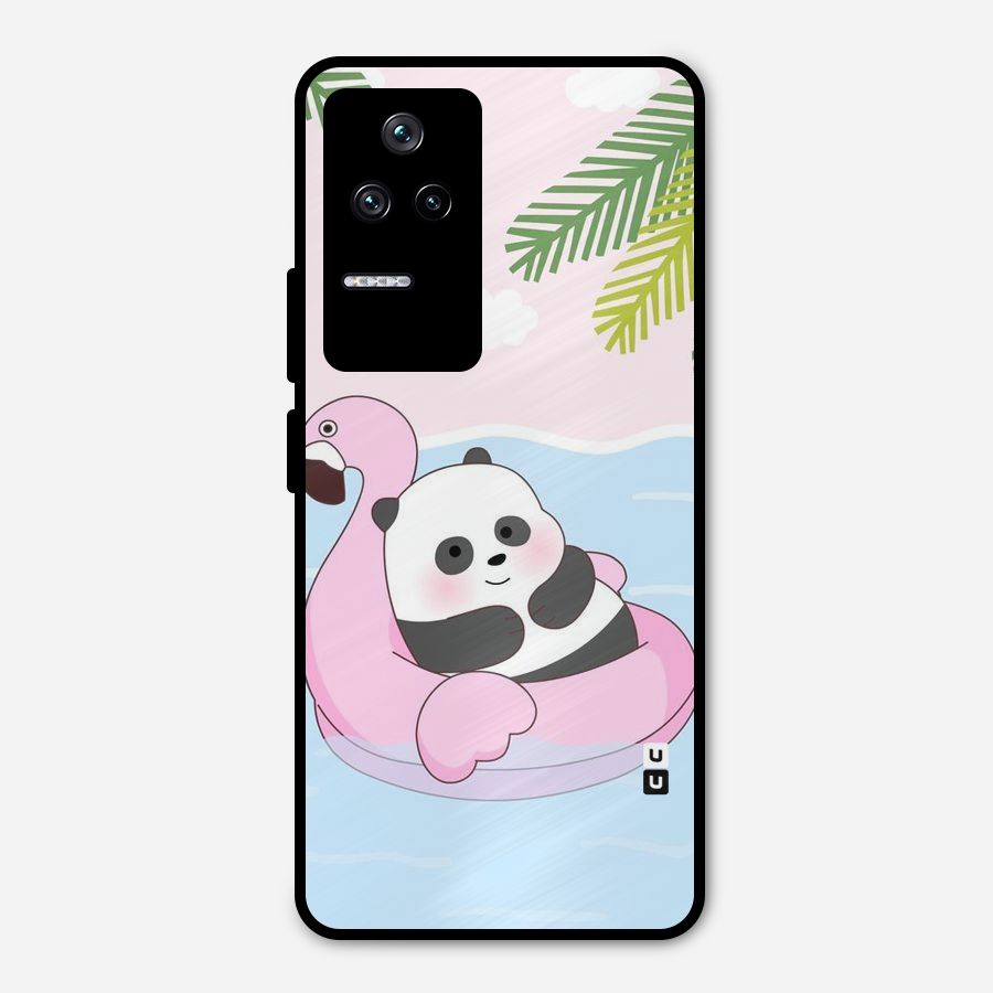 Panda Swim Metal Back Case for Poco F4 5G