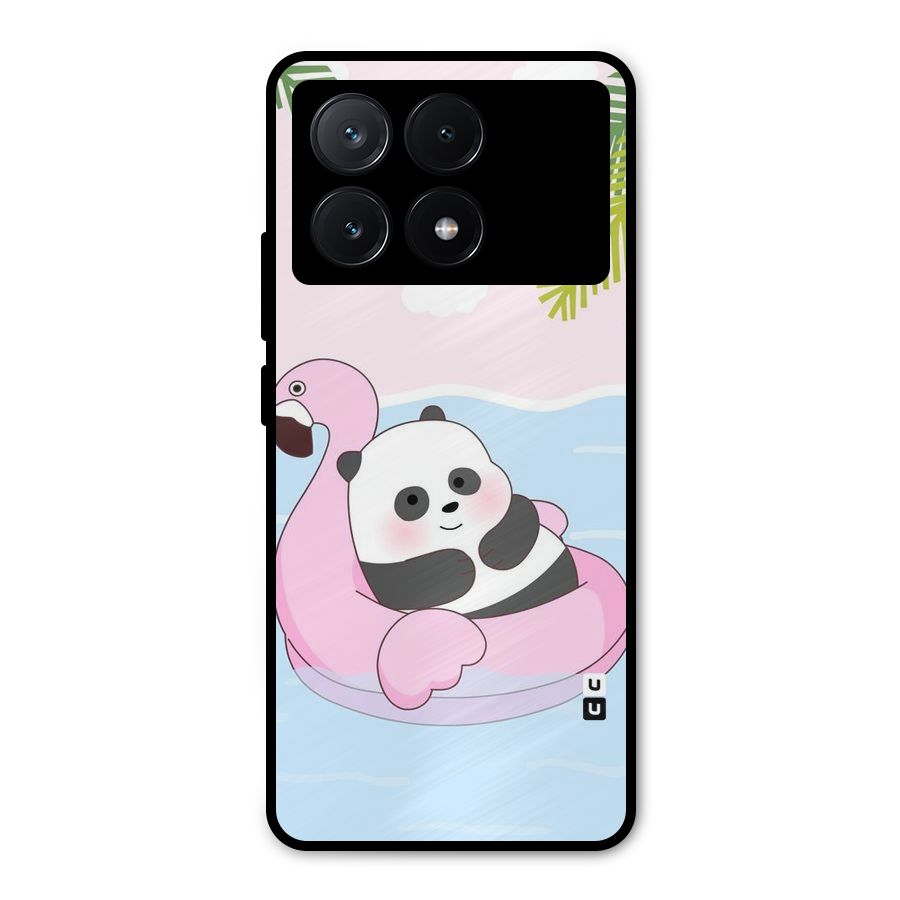Panda Swim Metal Back Case for Poco X6 Pro