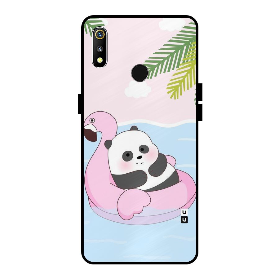 Panda Swim Metal Back Case for Realme 3
