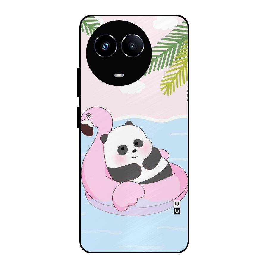 Panda Swim Metal Back Case for Realme Narzo 60X