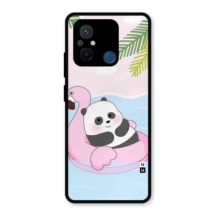 Panda Swim Metal Back Case for Redmi 12C