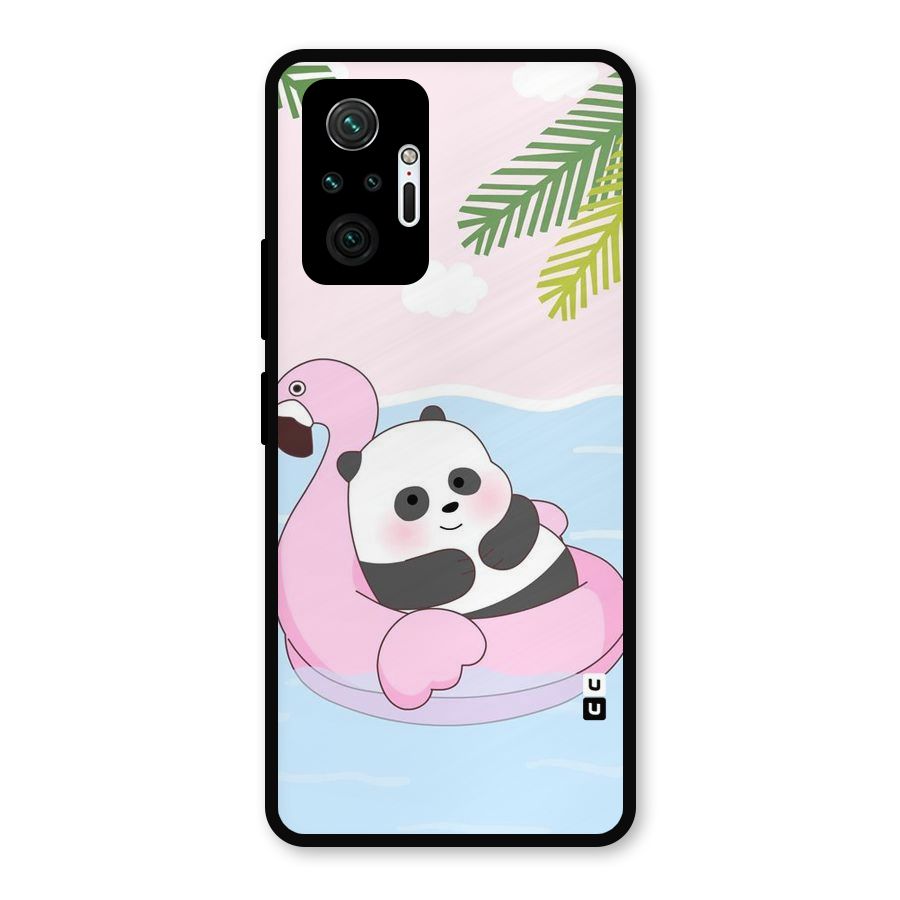 Panda Swim Metal Back Case for Redmi Note 10 Pro Max