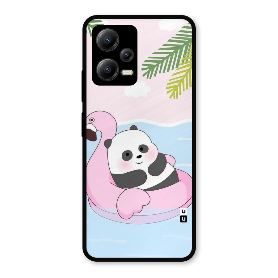 Panda Swim Metal Back Case for Redmi Note 12 5G