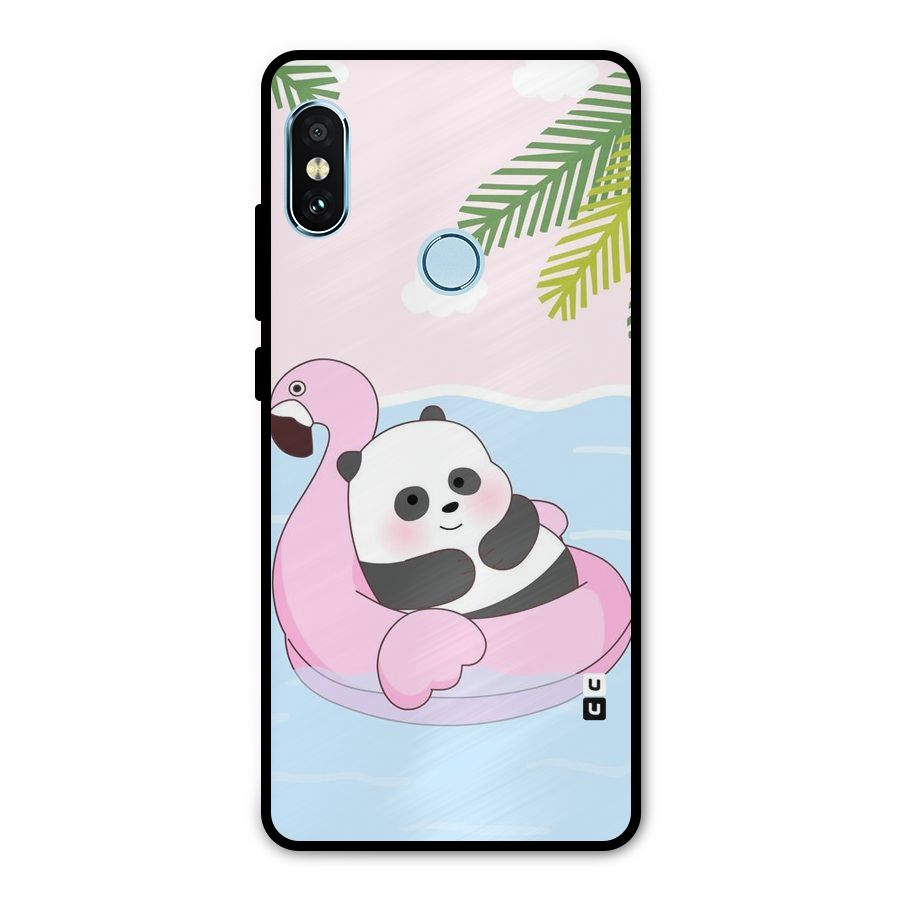 Panda Swim Metal Back Case for Redmi Note 5 Pro