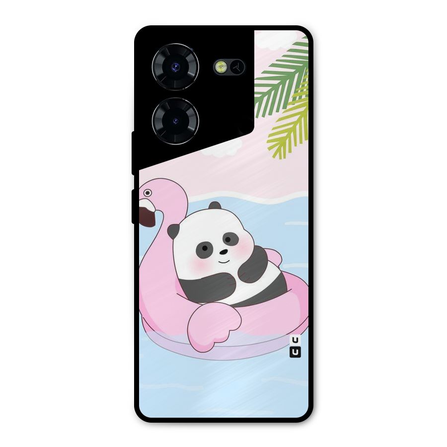 Panda Swim Metal Back Case for Tecno Pova 5 Pro 5G