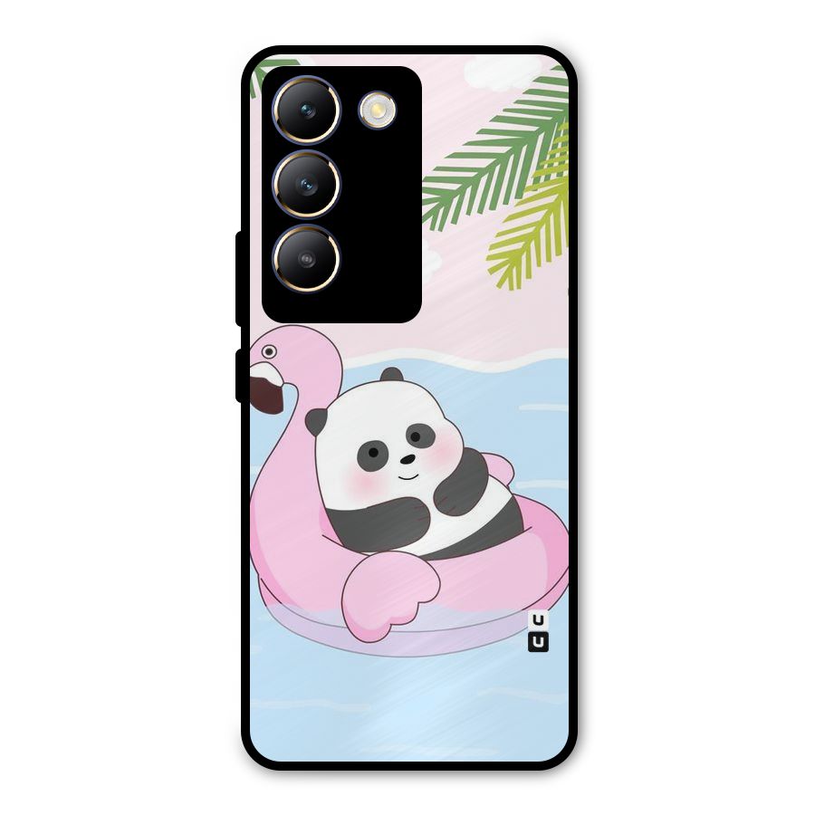 Panda Swim Metal Back Case for Vivo T3 5G