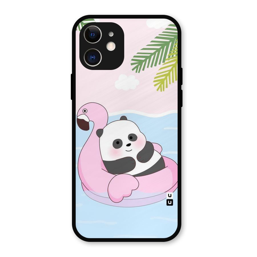 Panda Swim Metal Back Case for iPhone 12