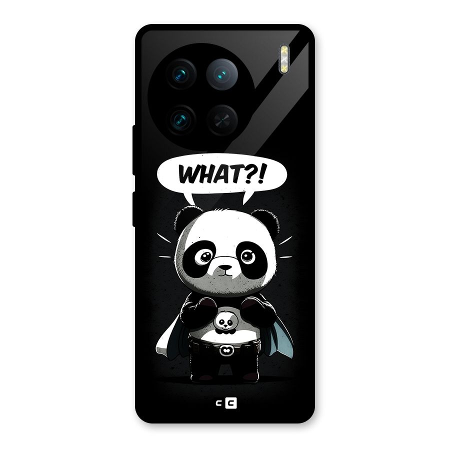 Panda What Confused Glass Back Case for Vivo X90 Pro
