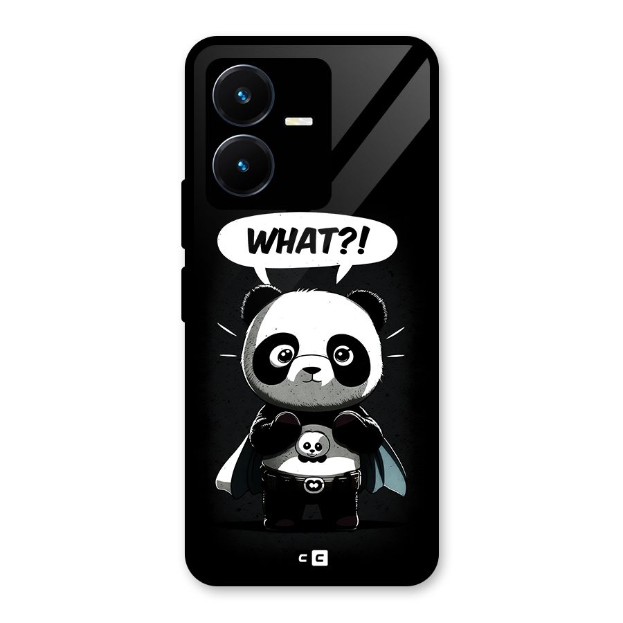 Panda What Confused Glass Back Case for Vivo Y22s