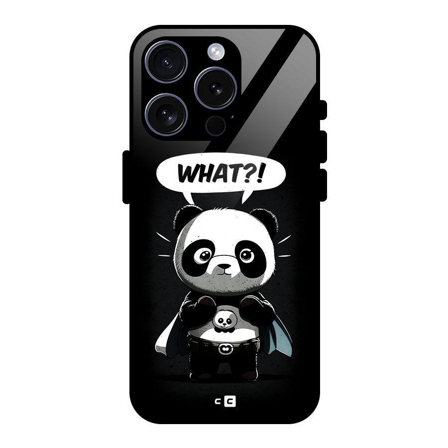 Panda What Confused Glass Back Case for iPhone 15 Pro