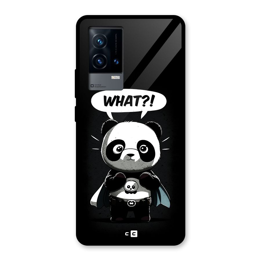 Panda What Confused Glass Back Case for iQOO 9 5G