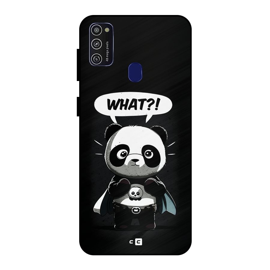 Panda What Confused Metal Back Case for Galaxy M30s