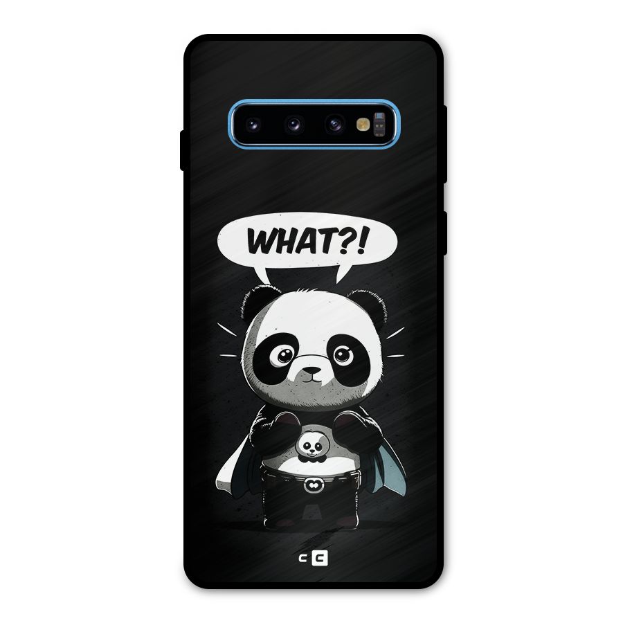 Panda What Confused Metal Back Case for Galaxy S10