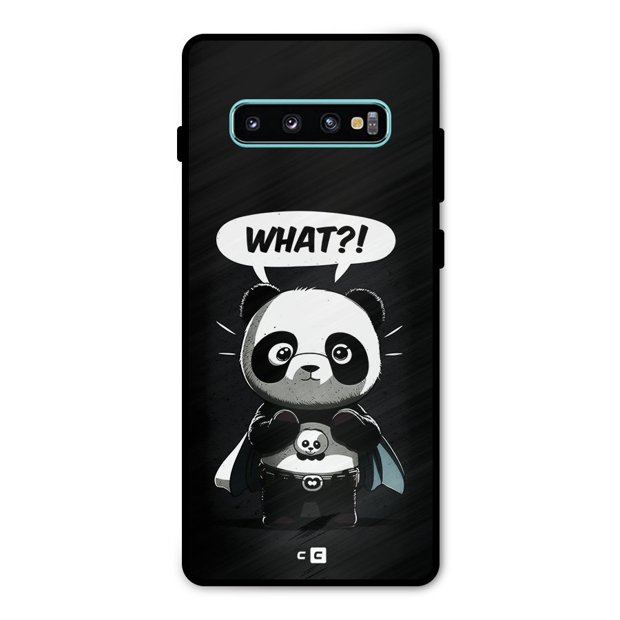 Panda What Confused Metal Back Case for Galaxy S10 Plus