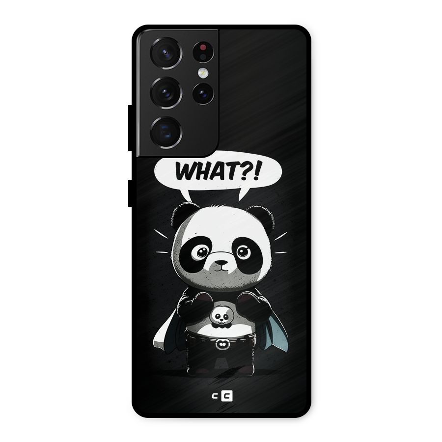 Panda What Confused Metal Back Case for Galaxy S21 Ultra 5G