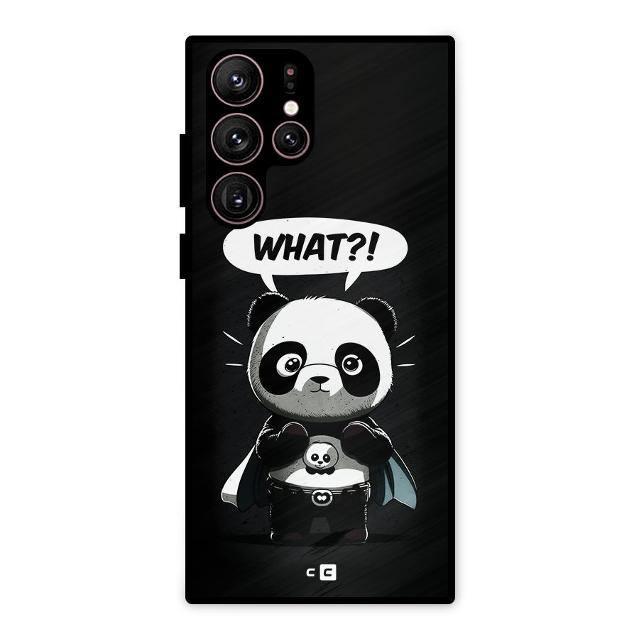 Panda What Confused Metal Back Case for Galaxy S22 Ultra 5G