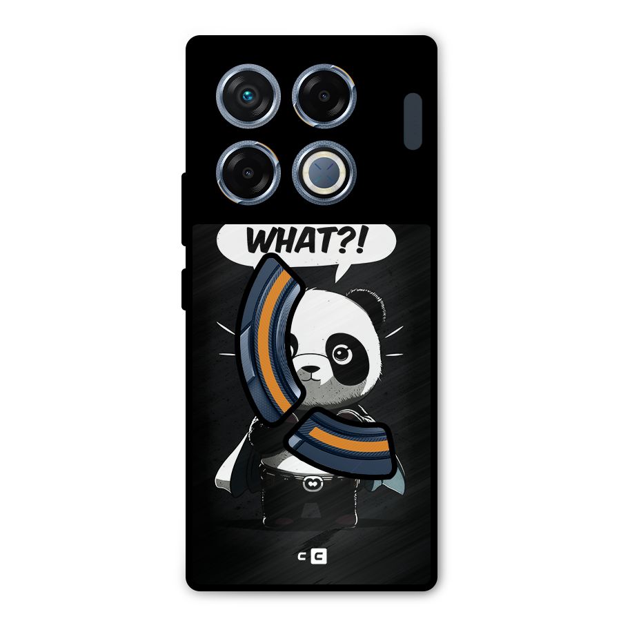 Panda What Confused Metal Back Case for Infinix GT 20 Pro