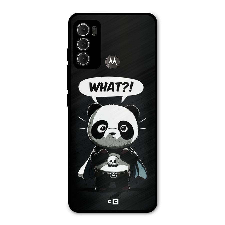 Panda What Confused Metal Back Case for Moto G60