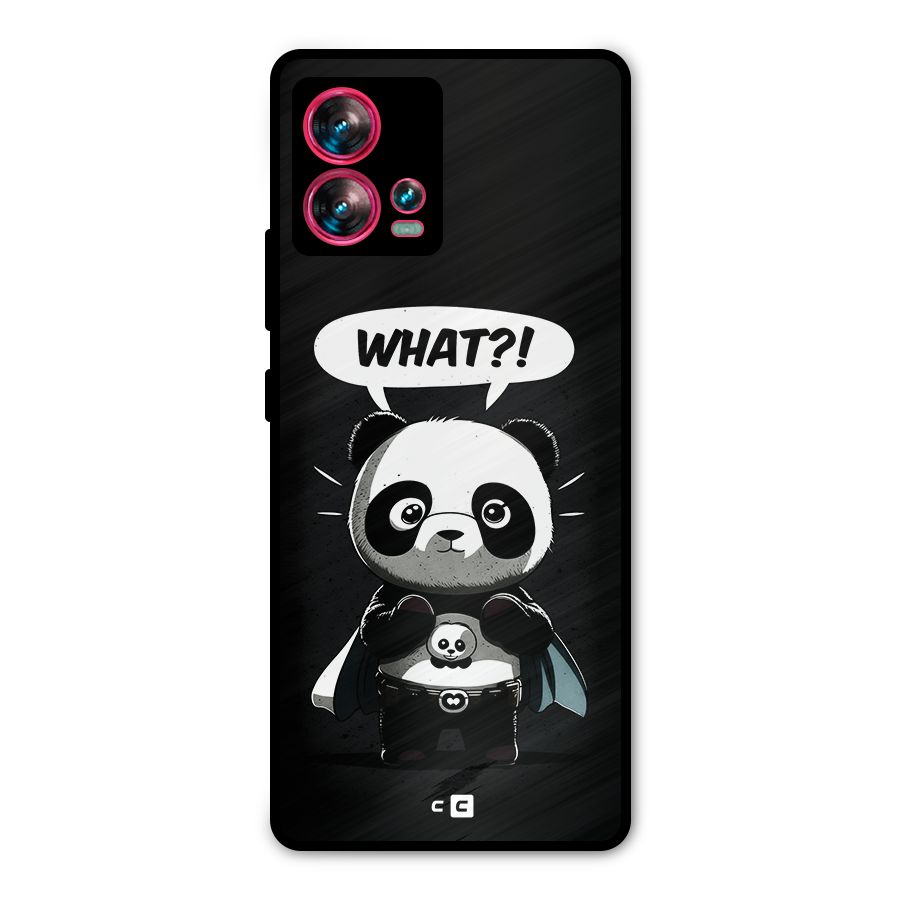 Panda What Confused Metal Back Case for Motorola Edge 30 Fusion