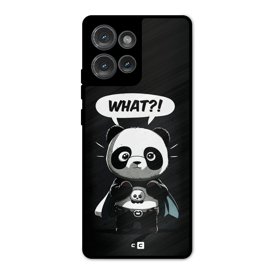 Panda What Confused Metal Back Case for Motorola Edge 50