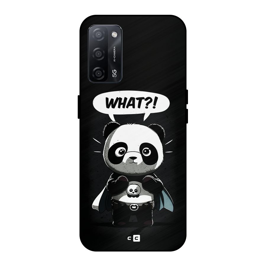 Panda What Confused Metal Back Case for Oppo A53s 5G