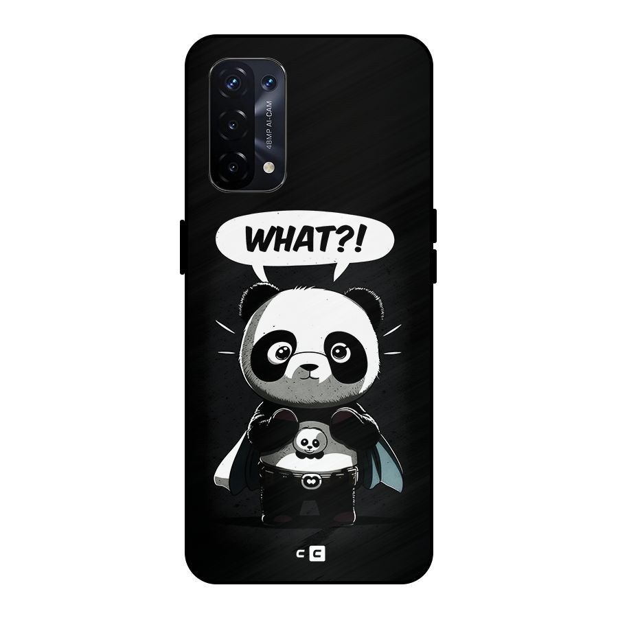 Panda What Confused Metal Back Case for Oppo A74 5G