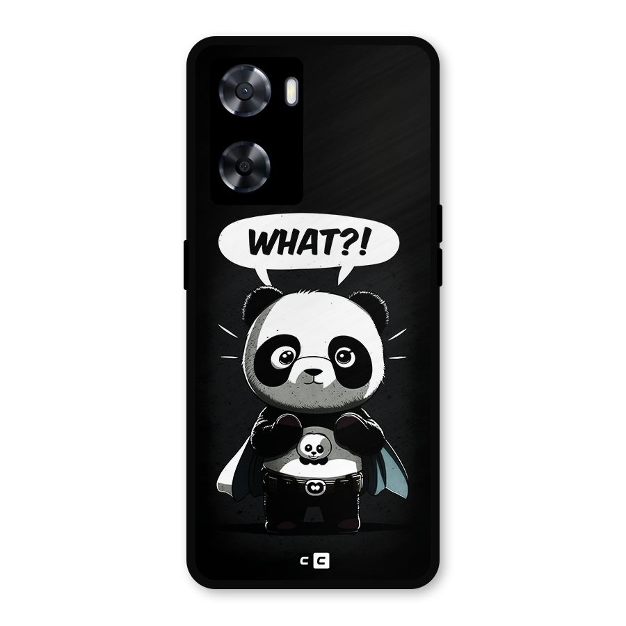 Panda What Confused Metal Back Case for Oppo A77s