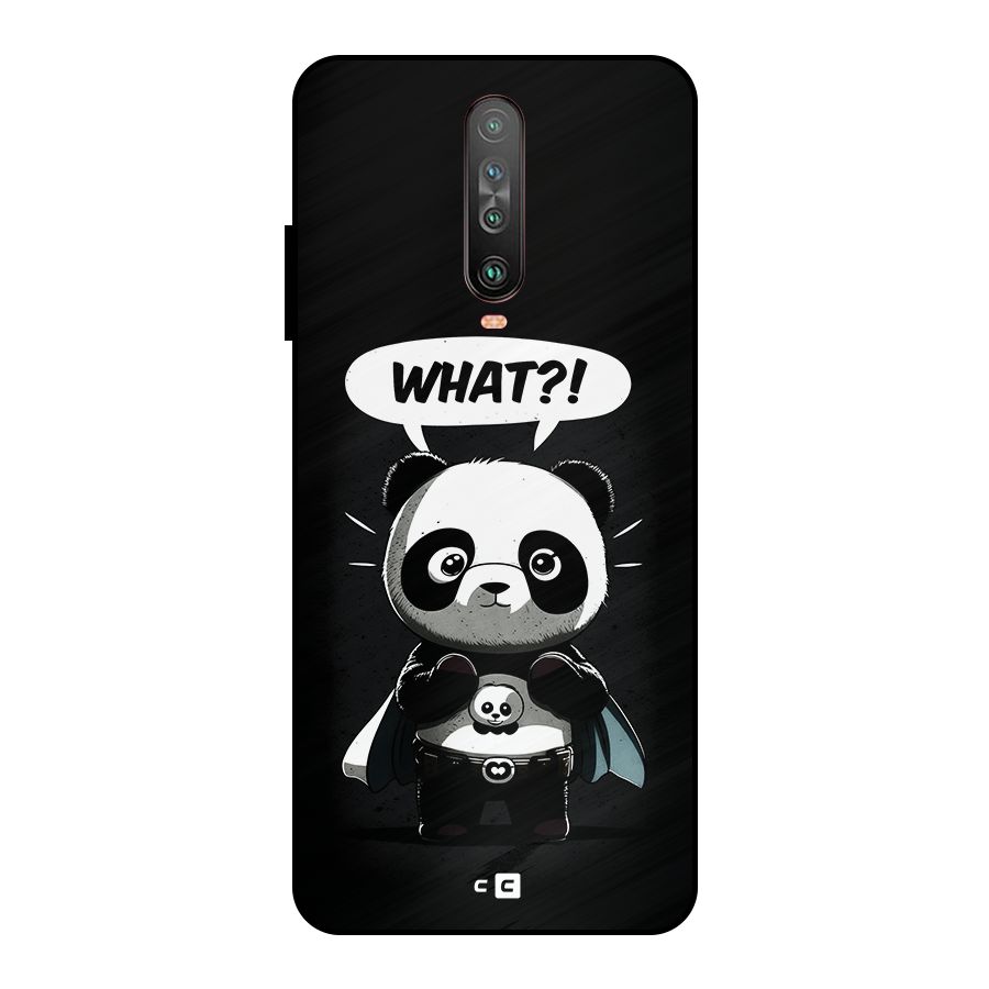Panda What Confused Metal Back Case for Poco X2