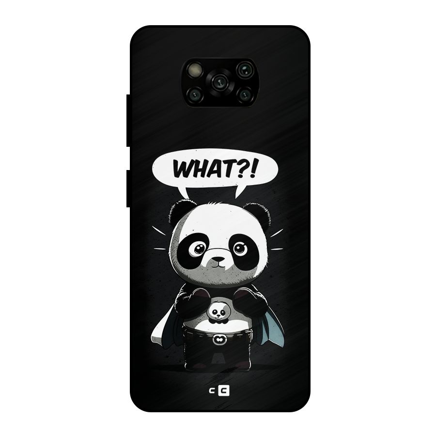 Panda What Confused Metal Back Case for Poco X3