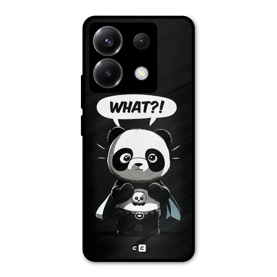 Panda What Confused Metal Back Case for Poco X6