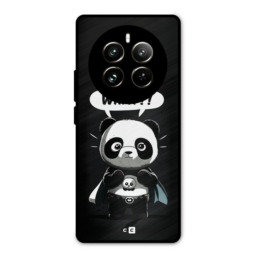 Panda What Confused Metal Back Case for Realme 12 Pro