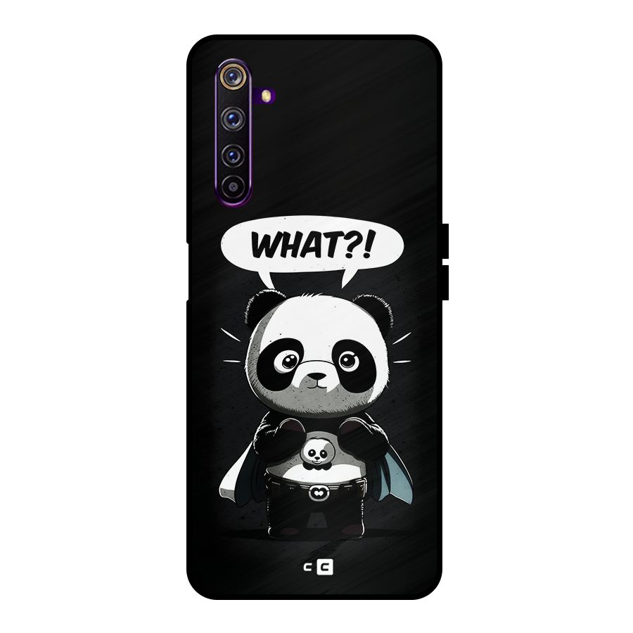 Panda What Confused Metal Back Case for Realme 6 Pro