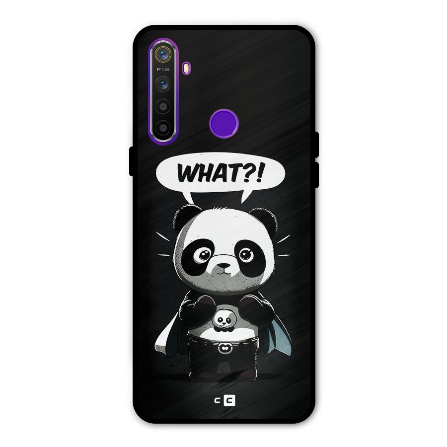 Panda What Confused Metal Back Case for Realme Narzo 10