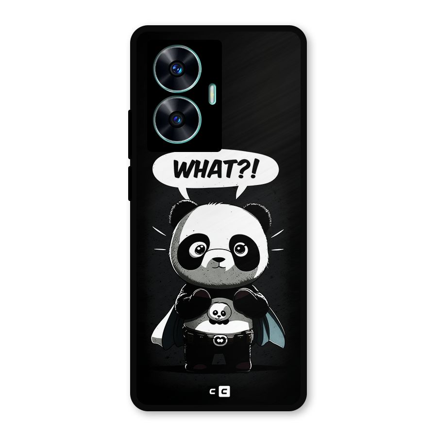 Panda What Confused Metal Back Case for Realme Narzo N55