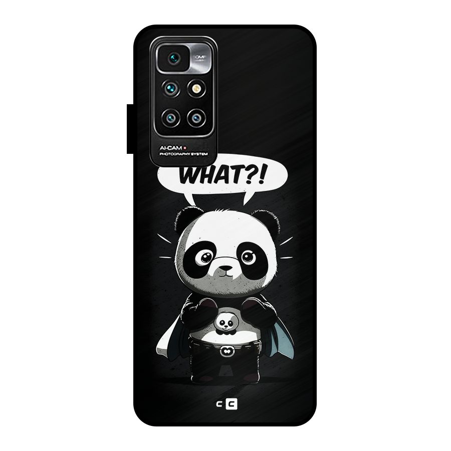 Panda What Confused Metal Back Case for Redmi 10 Prime