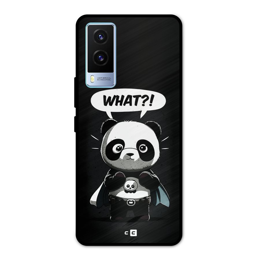 Panda What Confused Metal Back Case for Vivo V21e 5G