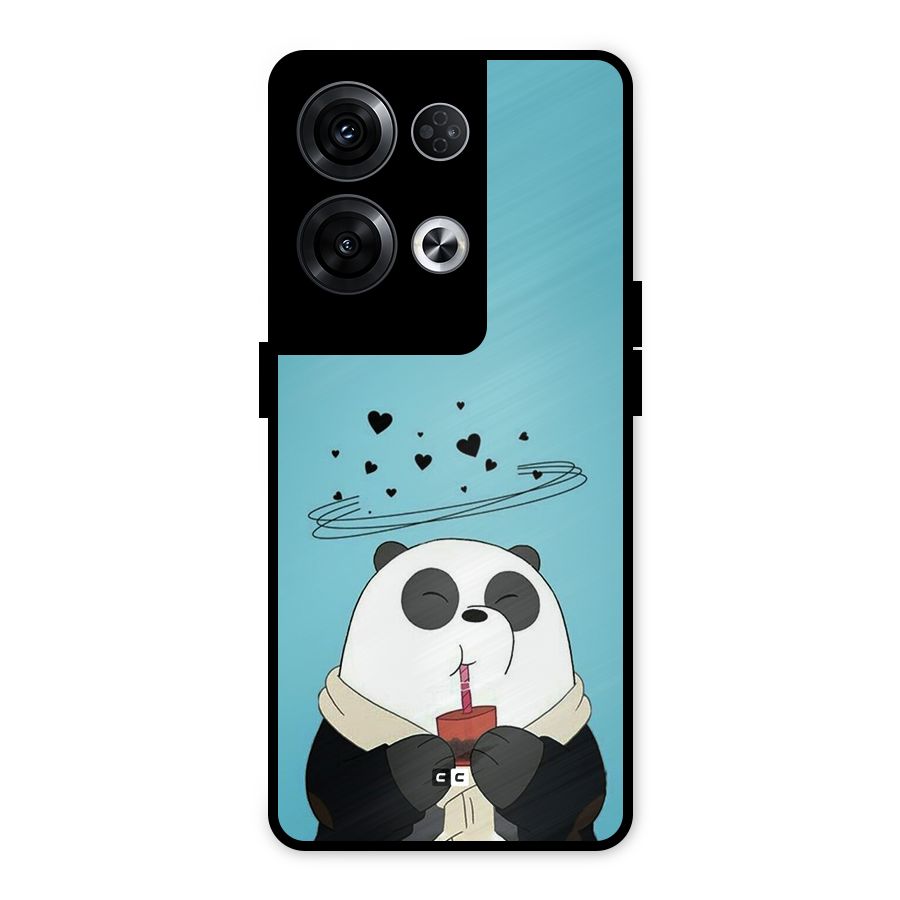 Pandaa Ji Metal Back Case for Oppo Reno8 Pro 5G