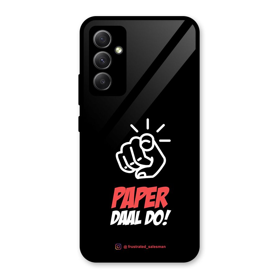 Paper Daal Do Black Glass Back Case for Galaxy A34