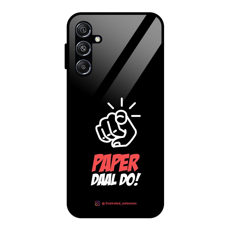 Paper Daal Do Black Glass Back Case for Galaxy M34 5G
