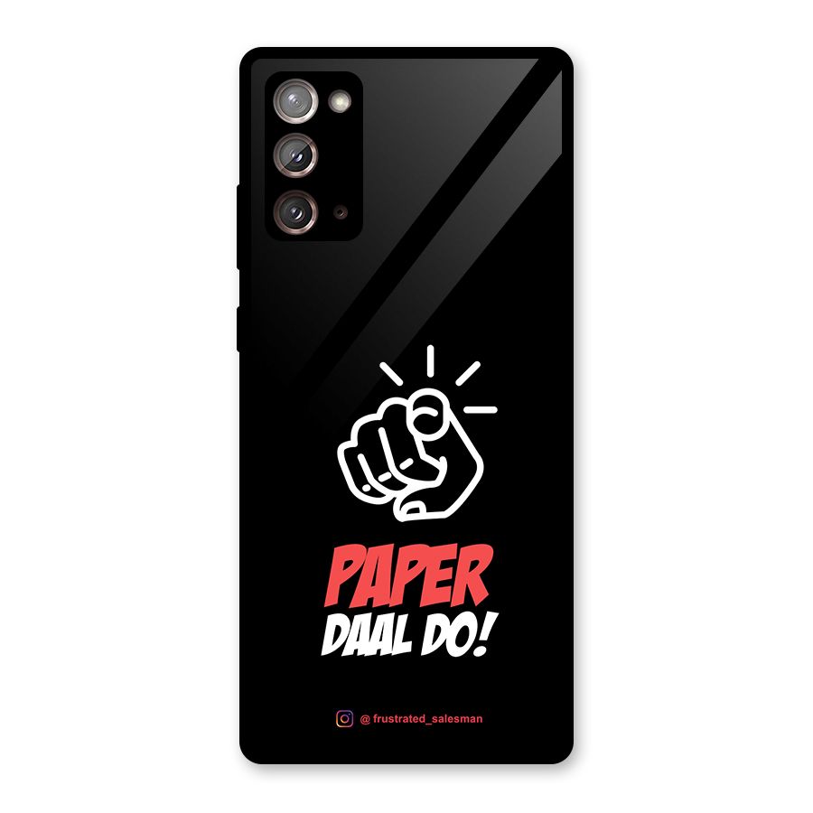 Paper Daal Do Black Glass Back Case for Galaxy Note 20
