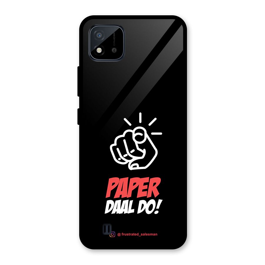 Paper Daal Do Black Glass Back Case for Realme C11 2021