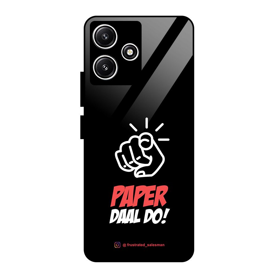Paper Daal Do Black Glass Back Case for Redmi 12 5G