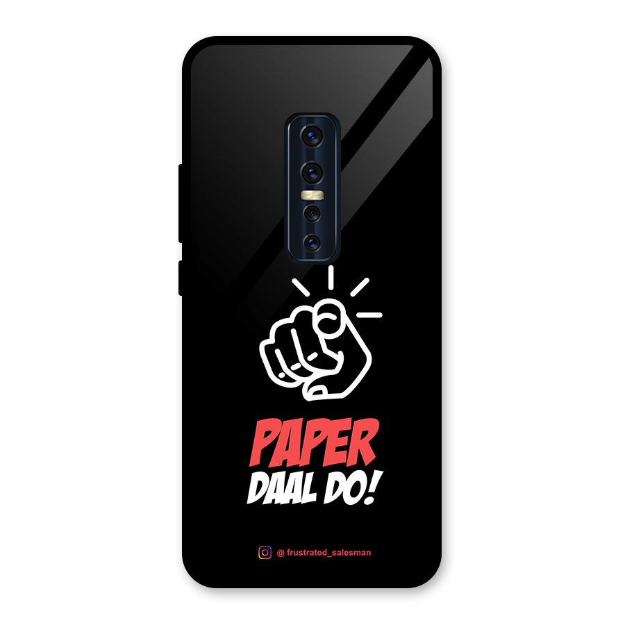 Paper Daal Do Black Glass Back Case for Vivo V17 Pro